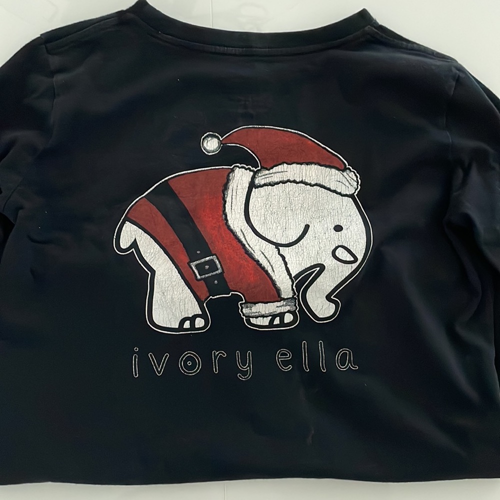 Ivory Ella Black Longsleeve Festive Shirt